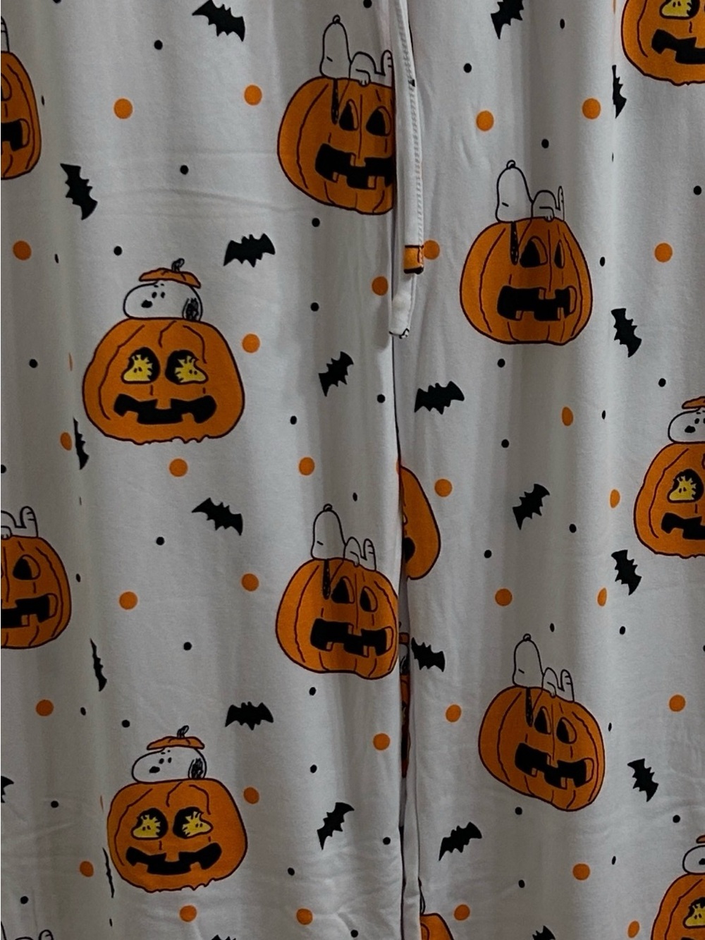 PEANUTS Lounge Pant Snoopy & Pumpkins Lounge Pants White & Orange Size Large NWT - Picture 4 of 4